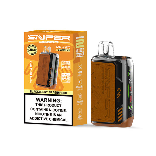 SNPER VAPMOD Sniper 25000Puffs  900 mAh Battery Digital Screen Vape  LED Screen Shisha Hookah Price 25K