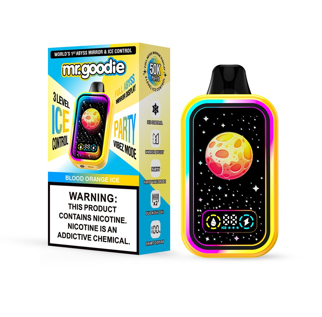 Mr.Goodie 50000 50K Puffs :Adjustable Ice Level Disposable Vape with Dual Mesh Coil