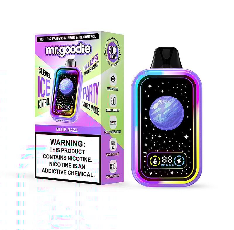 Mr.Goodie 50000 50K Puffs :Adjustable Ice Level Disposable Vape with Dual Mesh Coil