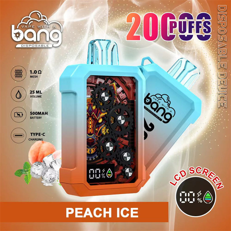 Wholesale Bang 20000 Puff 20k Puffs Gear Style Disposable Vape Mod With LCD Screen E-Cigarette