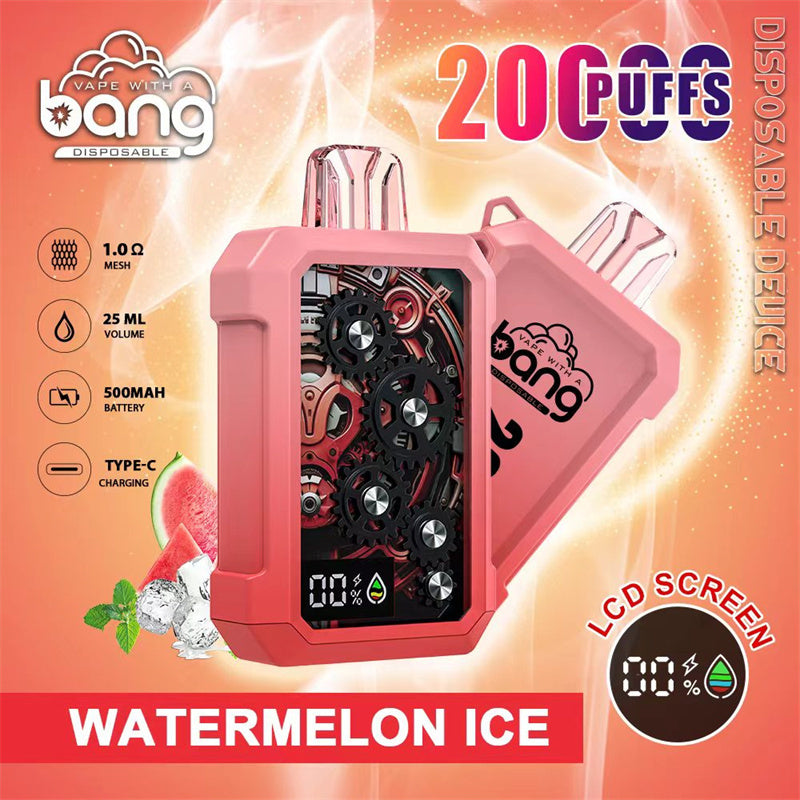 Wholesale Bang 20000 Puff 20k Puffs Gear Style Disposable Vape Mod With LCD Screen E-Cigarette