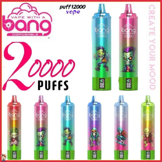 Bang 20k Puff Disposable Electronic Cigarette Bang Blaze 20000 Puffs With Smart Screen Display-1000mAh Battery, 26ml E-liquid, Multiple Nicotine 12 Flavors