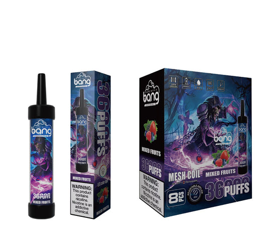 Bang 36000 Puff Dtl Disposable Vapes E Cigarettes Sub Ohm Mesh Coil 40ml 36k Puff-650mAh Battery, 40ml E-liquid, Multiple Nicotine 12 Flavors