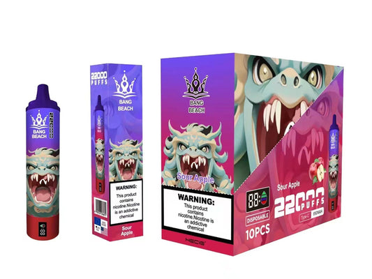 Wholesale Disposable Vape Pen Bang Beach 22000 Puffs with Smart Screen -850mAh Battery, 36ml E-liquid, Multiple Nicotine 12 Flavorsd