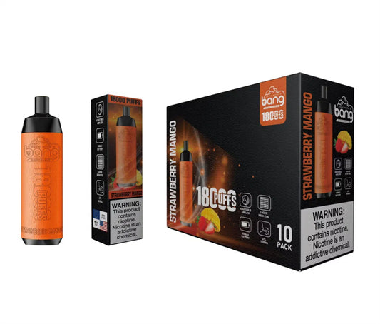Bang Crown Bar 18000 Puffs E Cigarette Leather 18k Puff Bar Shisha Pro Max Dtl Disposable Vape-650mAh Battery, 20ml E-liquid, Multiple Nicotine 12 Flavors