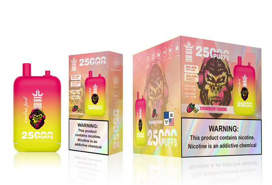 Bang King 25000 Puffs - （23ml+23ml ）e-liquid Dual Tank (0% to 5% Nicotine) 650mAh Battery 12 Flavors