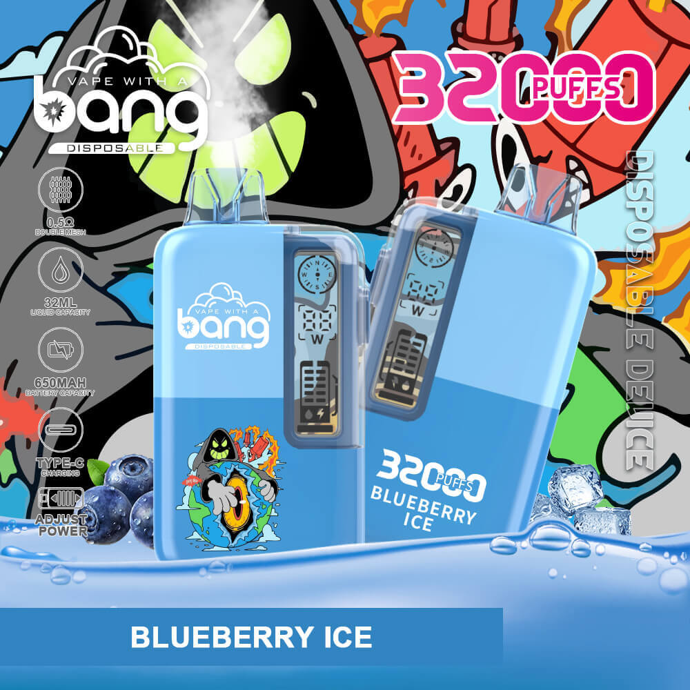 Bang 32000 PUFF Disposable Vape In Sales-850mAh Battery, 36ml E-liquid, Multiple Nicotine 12 Flavors