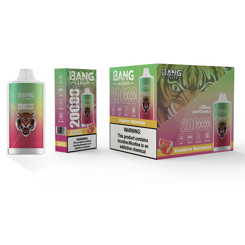 Bang Leader 20000 Puffs Disposable Vape – 650mAh Battery, 28mL E-Liquid, 0% to 5% Nicotine Options 12 Flavors
