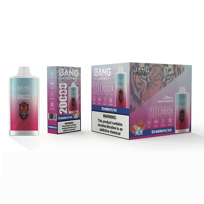 Bang Leader 20000 Puffs Disposable Vape – 650mAh Battery, 28mL E-Liquid, 0% to 5% Nicotine Options 12 Flavors