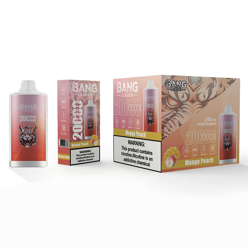 Bang Leader 20000 Puffs Disposable Vape – 650mAh Battery, 28mL E-Liquid, 0% to 5% Nicotine Options 12 Flavors