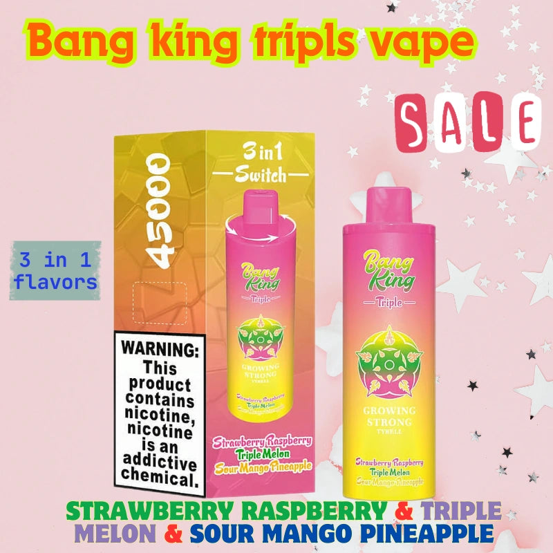 BANGKING TRIPLE 45K PUFFS Best Price for Bulk Orders Hot Sale-650mAh Battery, 45ml E-liquid, Multiple Nicotine 10 Flavors