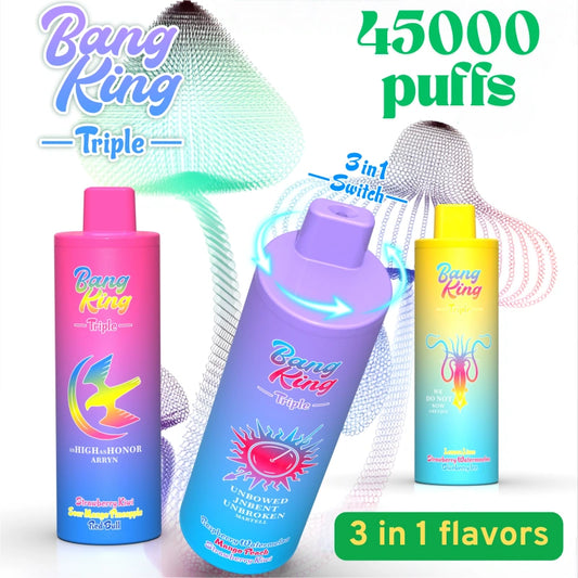 BANGKING TRIPLE 45K PUFFS Best Price for Bulk Orders Hot Sale-650mAh Battery, 45ml E-liquid, Multiple Nicotine 10 Flavors