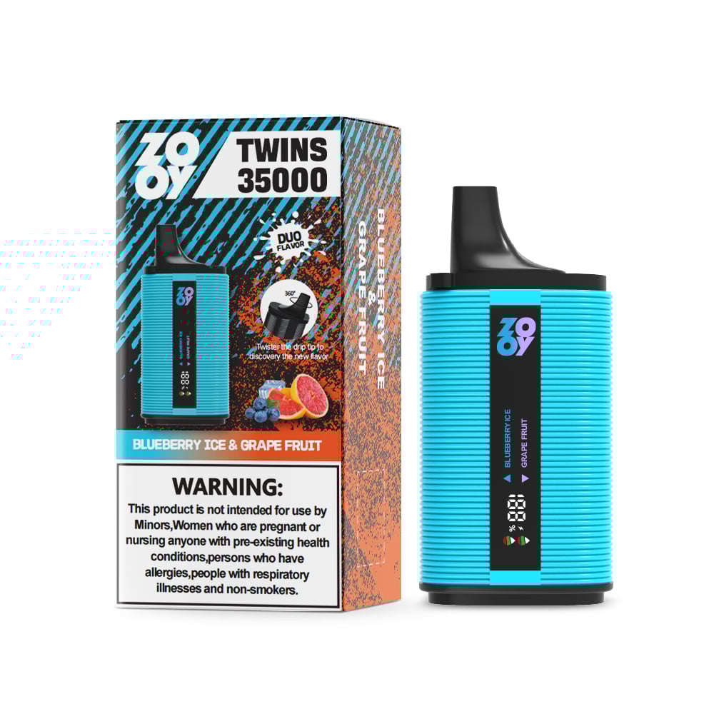 ZOOY TWINS 35000 35K Puffs Dual Flavors Disposable Vape with Digital Screen