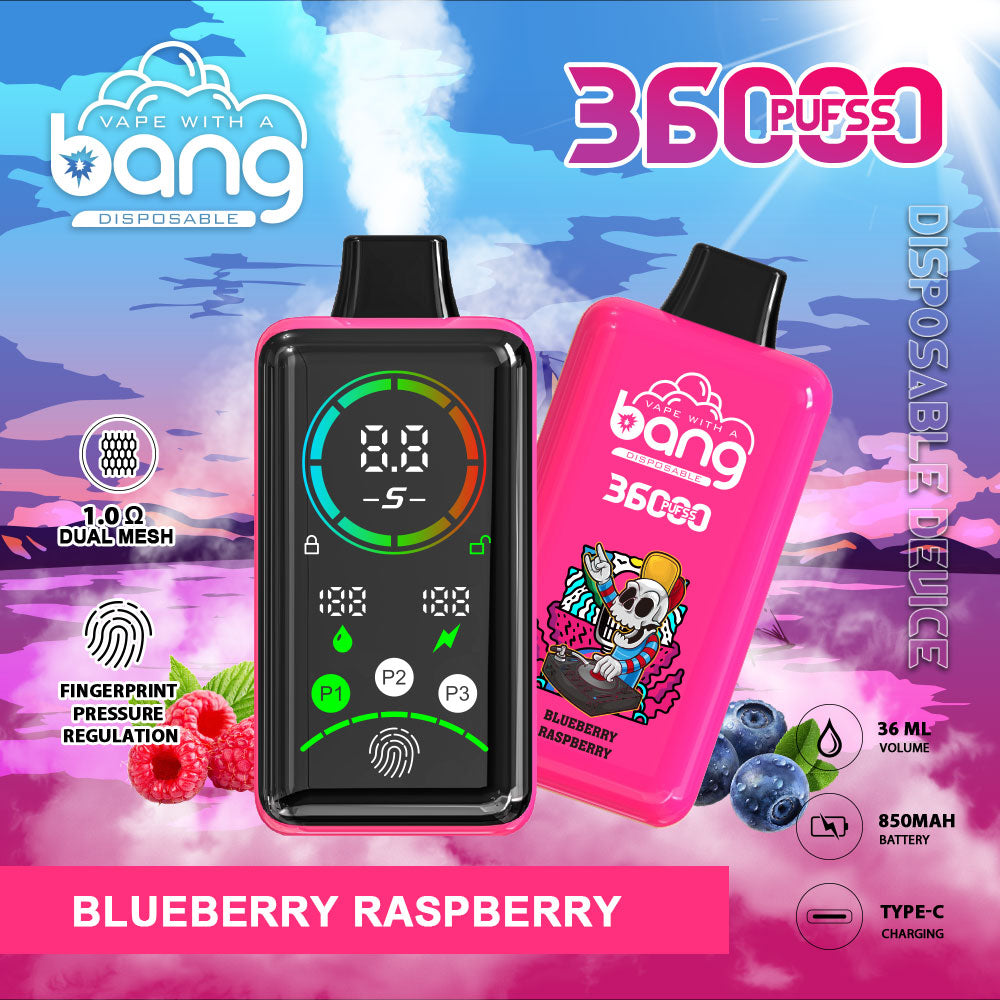 BANG 36K Puffs Smart Full Screen Turn Ice Wholesale Disposable Vape Puff 36k Prefilled Pod