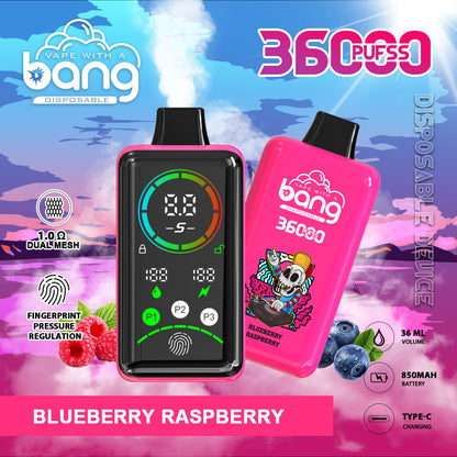 BANG 36K Puffs Smart Full Screen Turn Ice Wholesale Disposable Vape Puff 36k Prefilled Pod