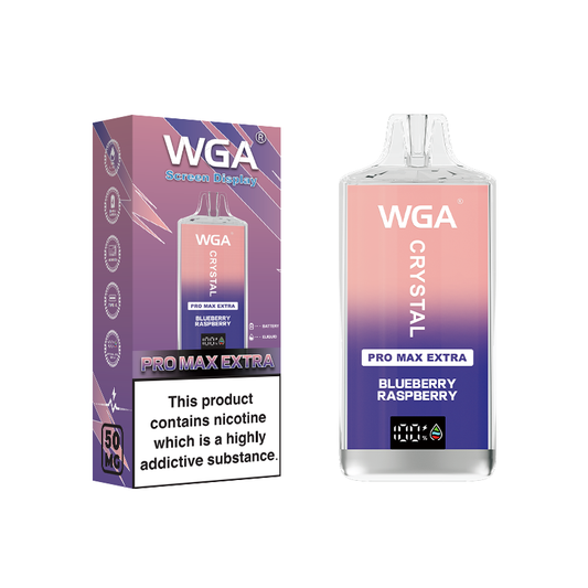 wga Disposable Vape Crystal Blueberry-Raspberry 15000 Puffs