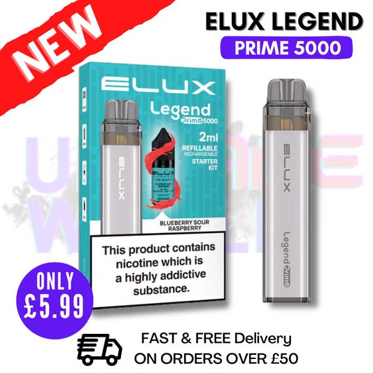 Blueberry Sour Raspberry Elux Legend PRIME 5000 Puff Kit