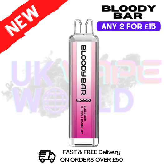 Blueberry Cherry Cranberry Bloody Bar 5000 Puffs Disposable