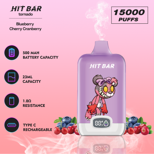 Hit Bar 15K Puff ONU MAX GD-401 Fruit Flavor Portable Stylish High-quality E-lectronic c igarette Vape E-liquid V aporizer Pod system Include Nicotine