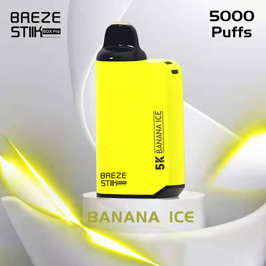 Breze Stiik Box Pro 5000 Puffs Vape Disposable 950mah Rechargeable Battery Pen Electronic Cigarettes Puff 5k 2% 5% 12ml Prefilled Pod Mesh Coil Adjustable Airflow