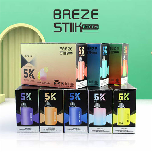 Breze Stiik Box Pro 5000 Puffs Disposable – 12ml, Mesh Coil, Adjustable Airflow, 950mAh Battery