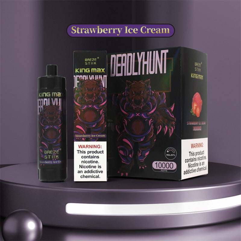 Breze Kingmax 10K Puffs | Sub-Ohm DTL | 20ml 0-5% Nic | 12 Flavors