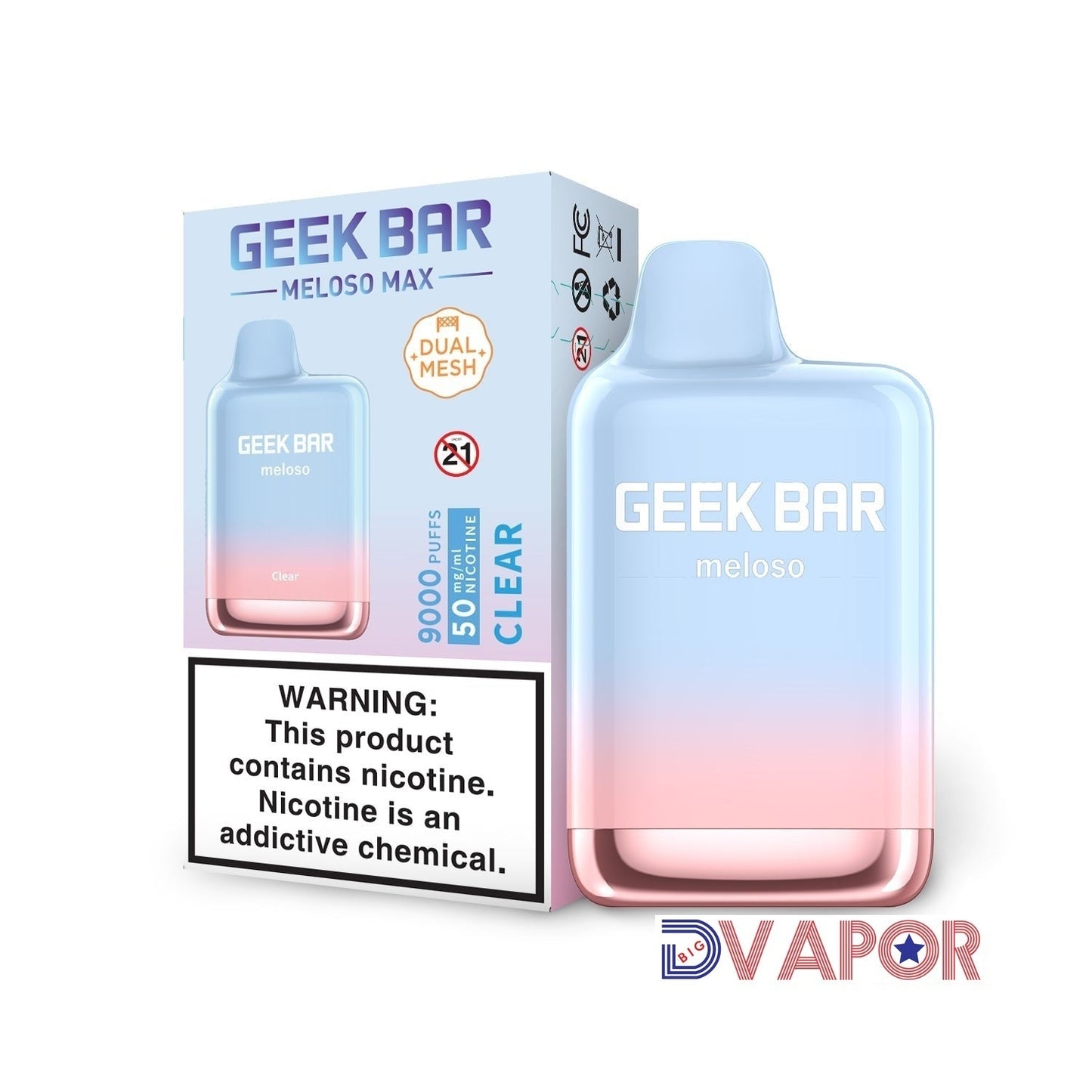 Geek Bar Meloso Max Dual Mesh 9000 Puff Disposable - Rechargeable