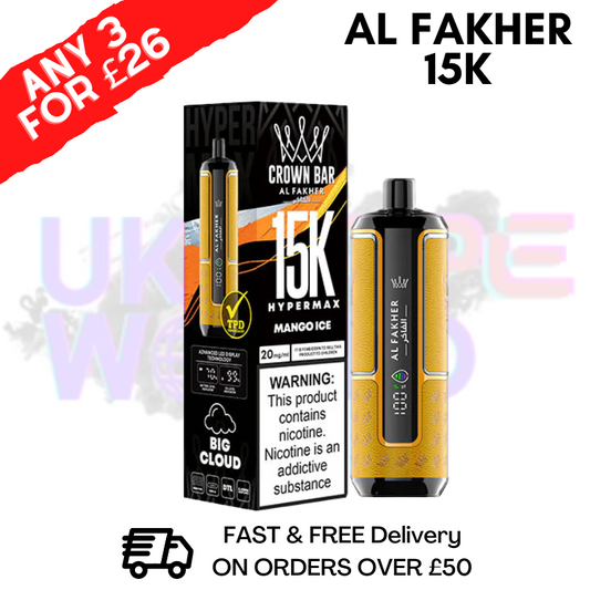Cool Mango Al Fakher HyperMax 15k Puff | ANY 3 FOR £26
