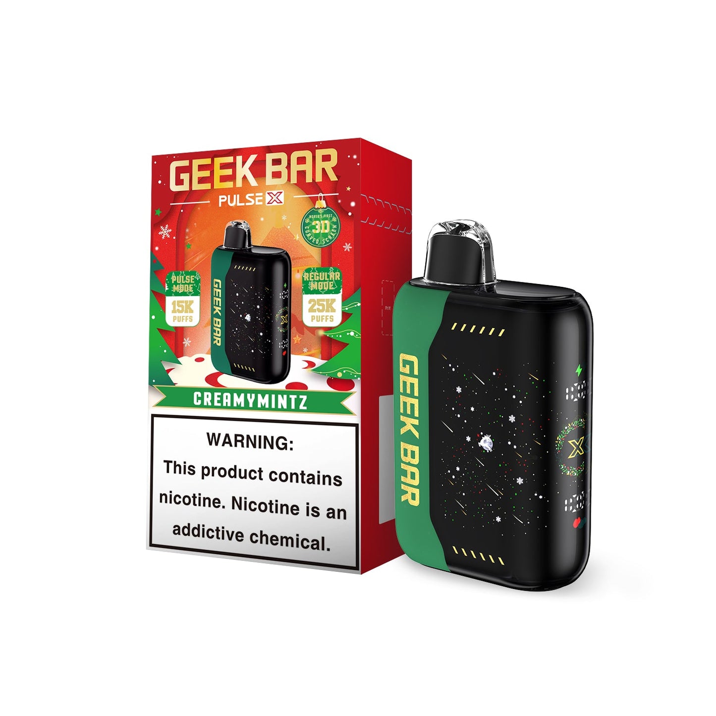 Geek Bar Pulse Full Screen 15K Puff Dual Mesh Dual Core Disposable Vape