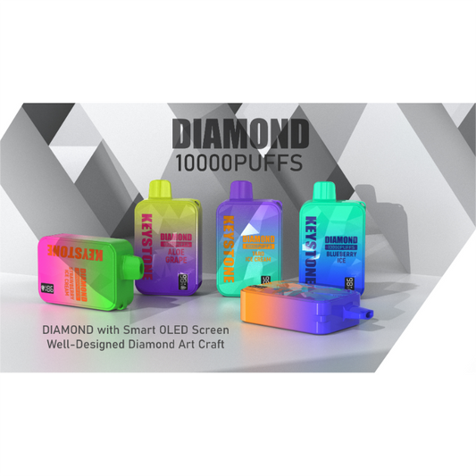 KEYSTONE DIAMOND 10000 Puffs Disposable Vape Wholesale-650mAh battery, 18ml E-liquid, Multiple Nicotine 10 Flavors
