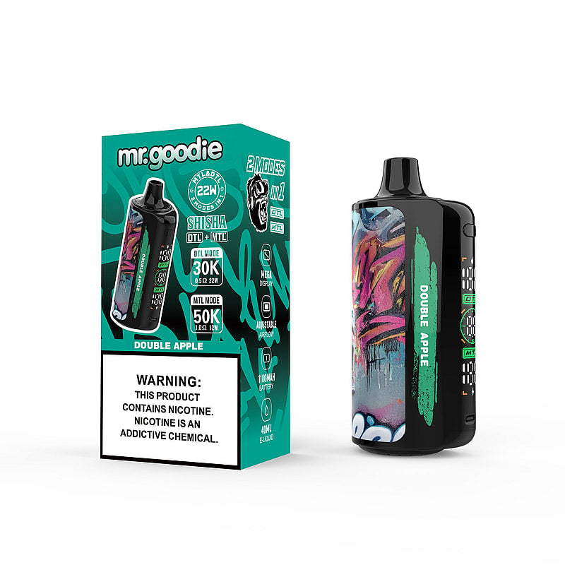 Mr.Goodie Shisha 50000 Puffs :DTL/MTL Disposable Vape with Mega Display