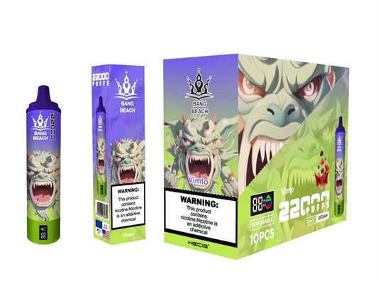 Vape Bang Beach Disposable 22000 Puffs-850mAh Battery, 40ml E-liquid, Multiple Nicotine 12 Flavors