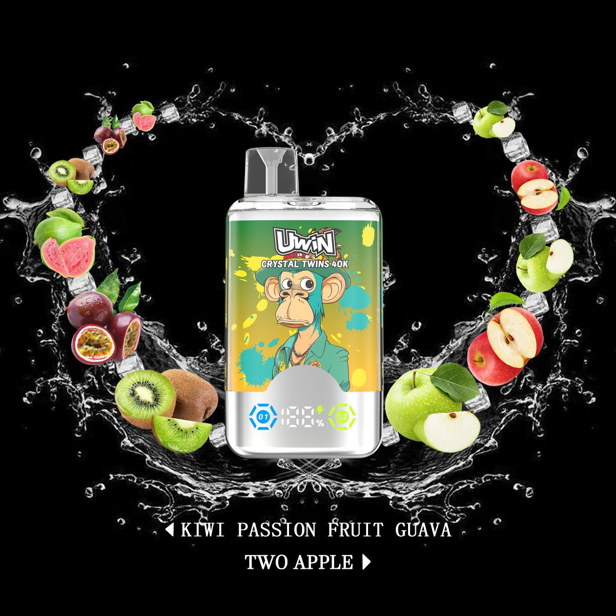 Uwin Crystal Twins 40000 Puffs Dual Flavors Disposable Vape –Ultimate Vaping Experience
