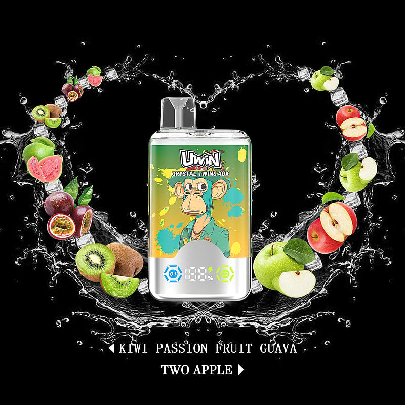 Uwin Twins Crystal 40k Disposable Vape Top Sale-850mAh battery, 30ml E-liquid, Multiple Nicotine 10 Flavors