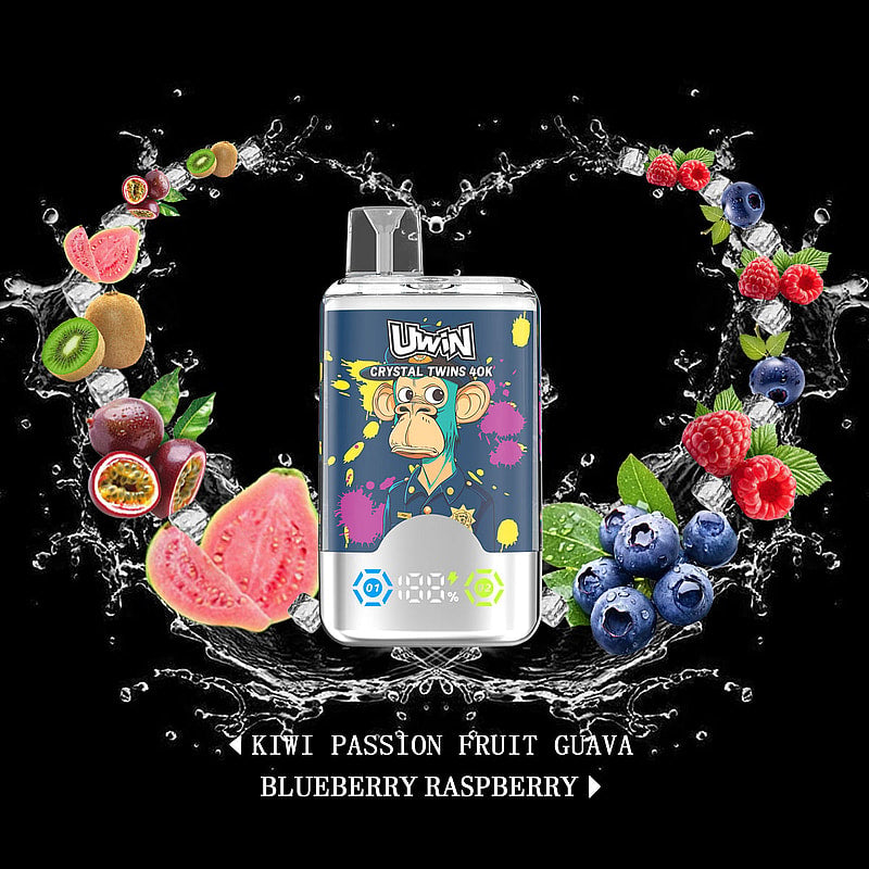 Uwin Twins Crystal 40k Disposable Vape Top Sale-850mAh battery, 30ml E-liquid, Multiple Nicotine 10 Flavors