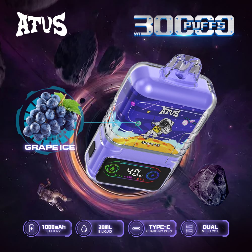 ATVS 30000 Puffs :DTL/MTL Disposable Vape with Adjustable Airflow