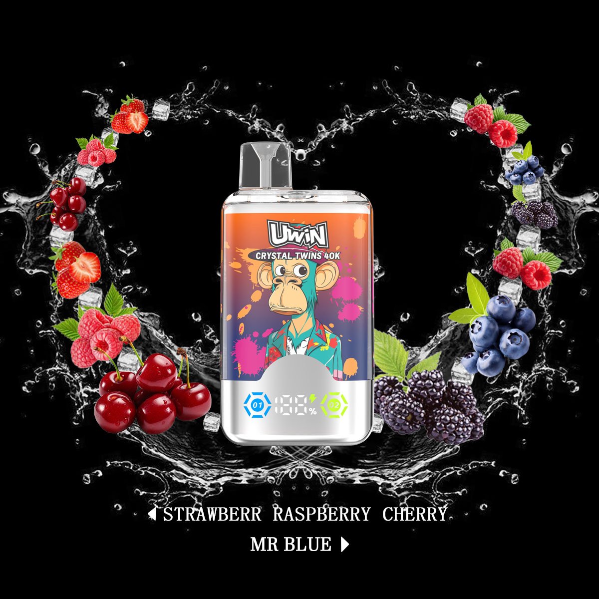 Uwin Crystal Twins 40000 Puffs Dual Flavors Disposable Vape –Ultimate Vaping Experience