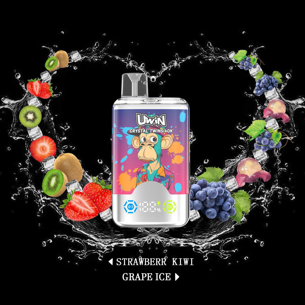 Uwin Crystal Twins 40000 Puffs Dual Flavors Disposable Vape –Ultimate Vaping Experience