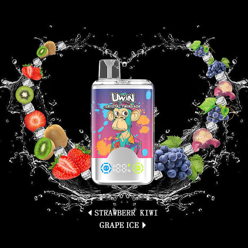 Uwin Twins Crystal 40k Disposable Vape Top Sale-850mAh battery, 30ml E-liquid, Multiple Nicotine 10 Flavors
