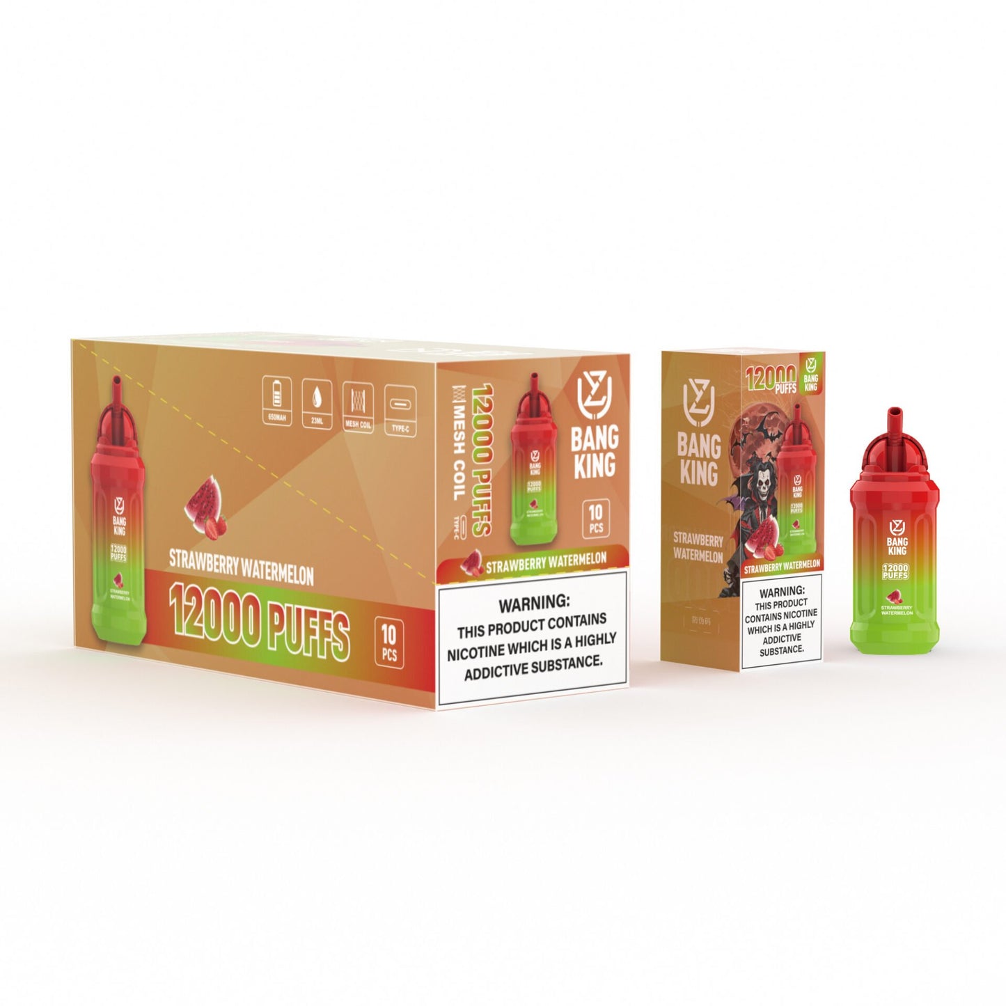 UZY Bang King 12000 Puffs 0% 2% 3% 5% Nicotine Rechargeable Disposable Pod