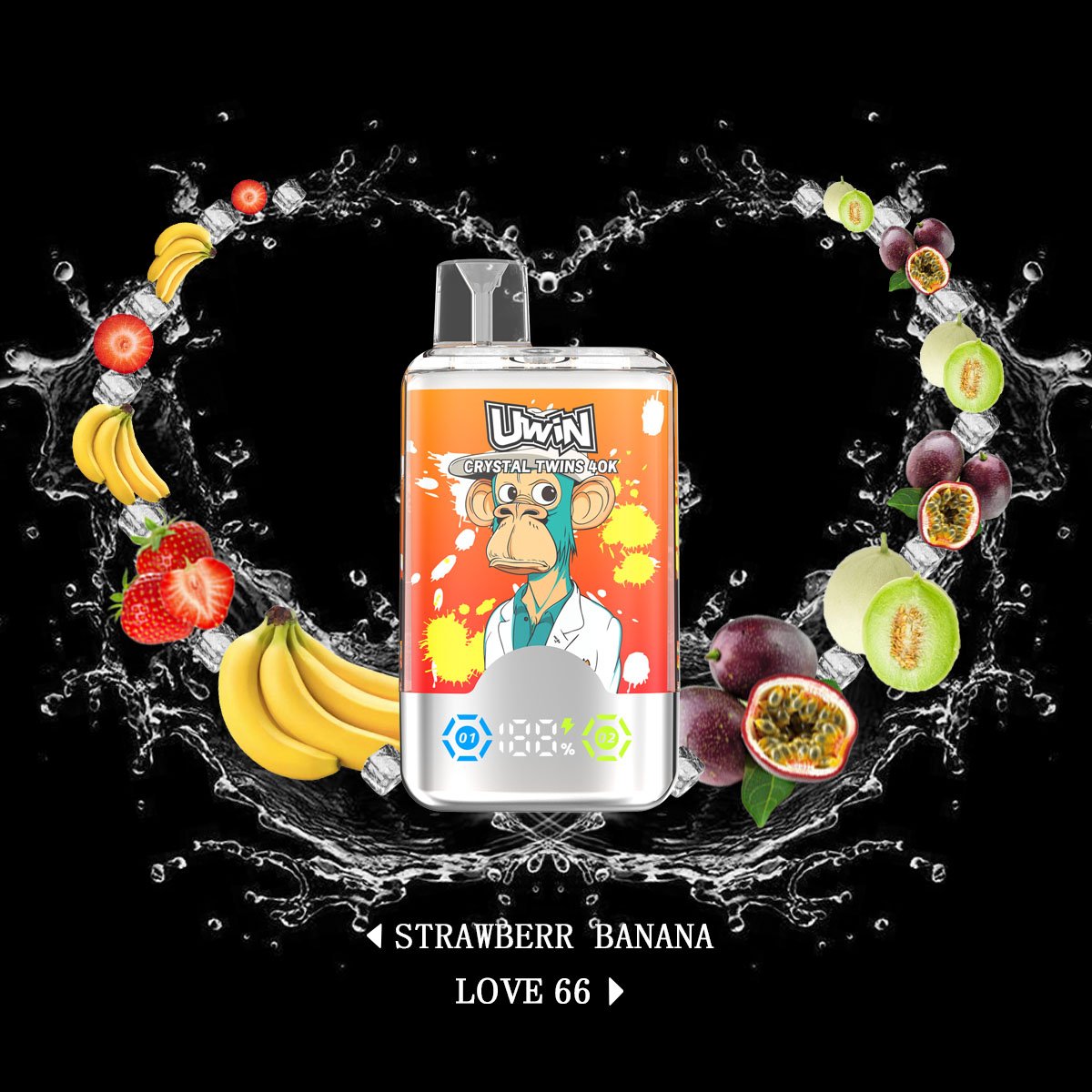 Uwin Crystal Twins 40000 Puffs Dual Flavors Disposable Vape –Ultimate Vaping Experience