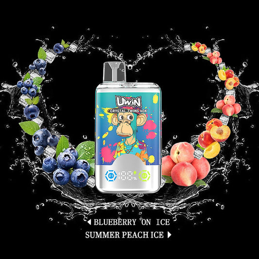 Uwin Twins Crystal 40k Disposable Vape Top Sale-850mAh battery, 30ml E-liquid, Multiple Nicotine 10 Flavors