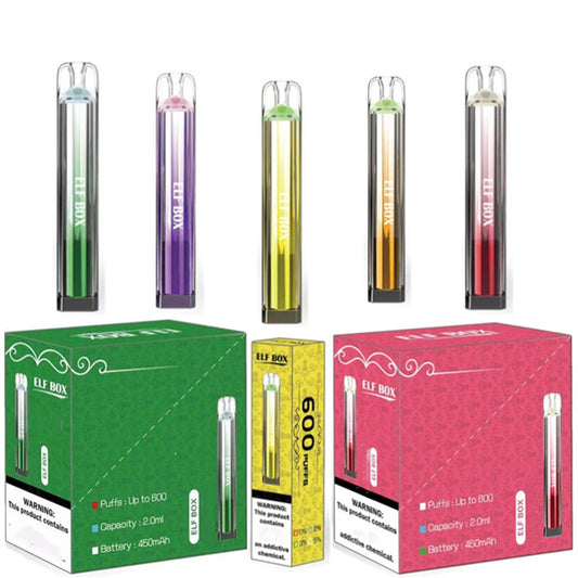 ELF BOX CRYSTAL BAR 600 PUFF DISPOSABLE POD VAPE DEVICE Vapes Puffs