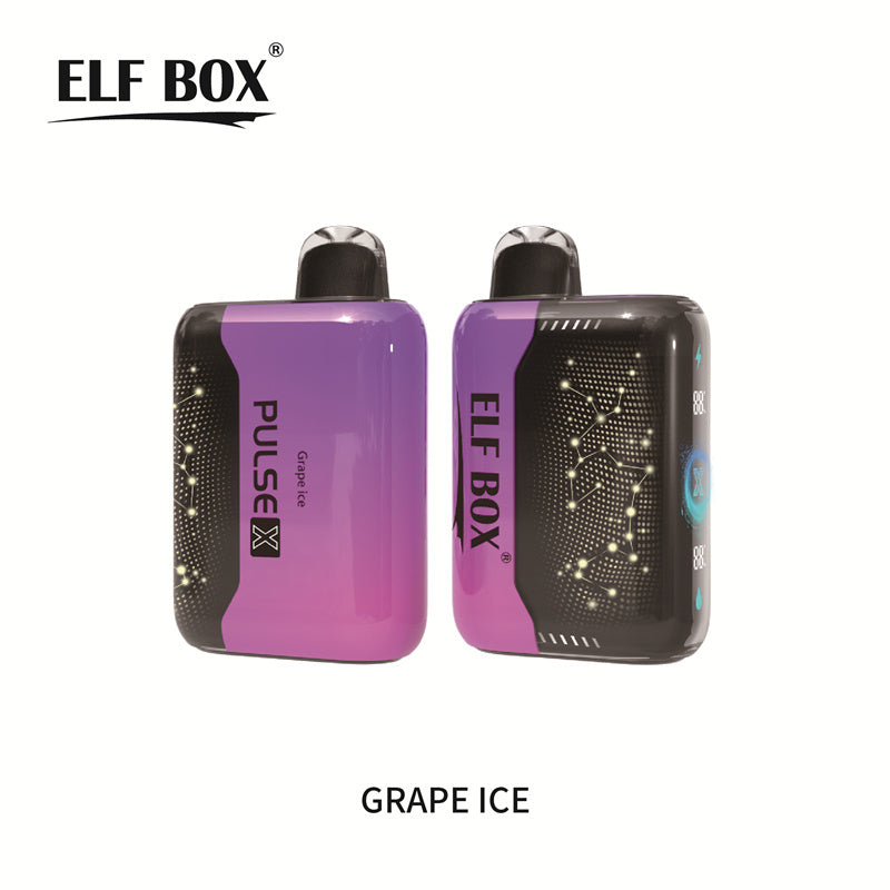 ELF BOX Pulse X 15000 25000 Puffs Disposable E Cigarettes Double Mode Dual Mesh Coil LED Display 0% 2% 3% 5% 18ml Prefilled Pod 650mah Rechargeable Battery Puff 15k 25k Pen