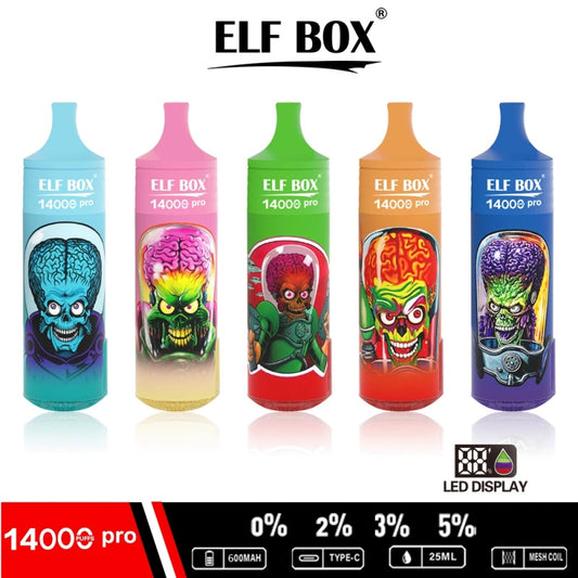 ELF Box Rgb 14000 Puffs Pro Wholesale Vape 25ml  600mah 11 Flavors