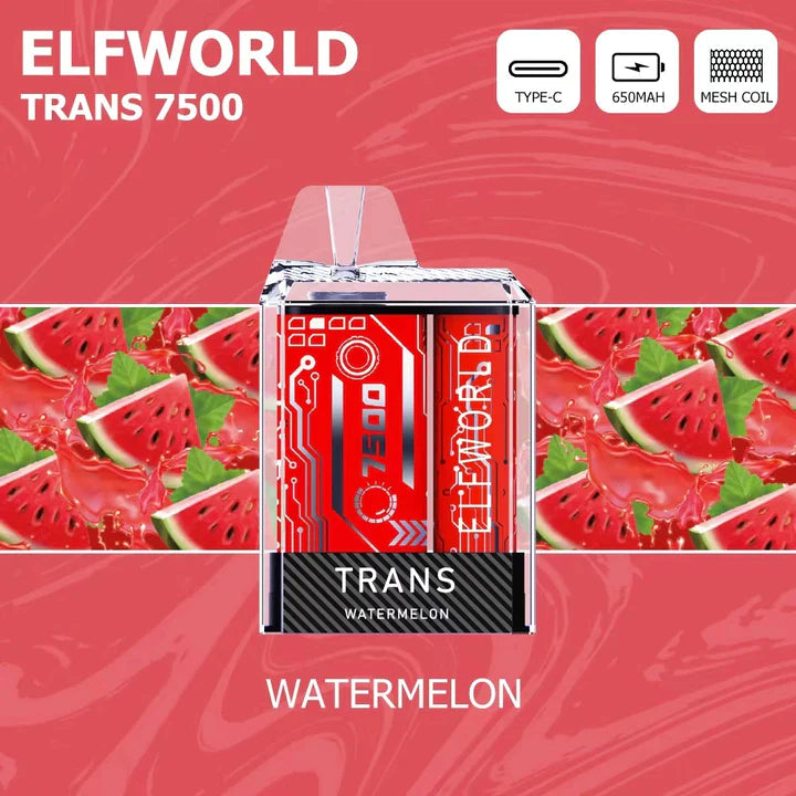 ELFWORLD Trans 7500 Puffs Disposable Vape Wholesale