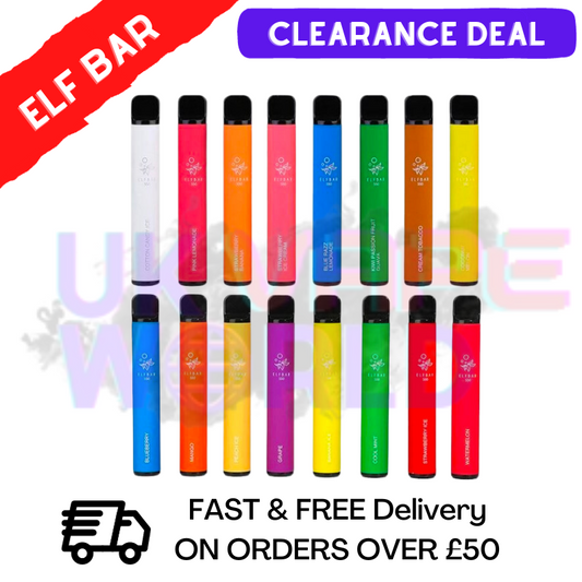 ELF Bar 600 Puff （2% Nicotine）550mah Battery capacity 28 Flavors