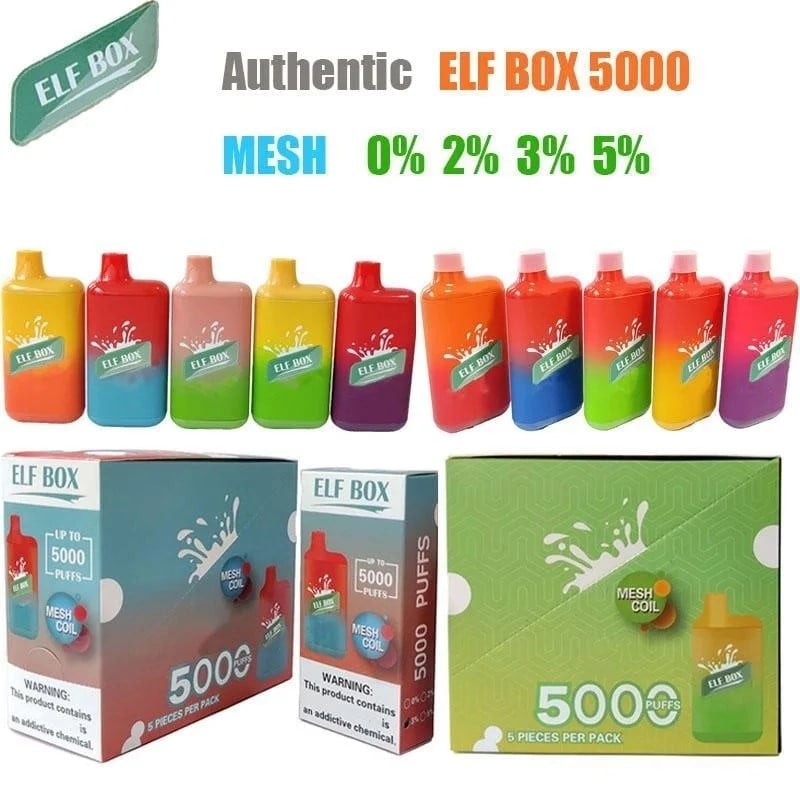 ELF BOX 5000 Disposable Vape 5000 Puffs Authentic E Cigarette Pen