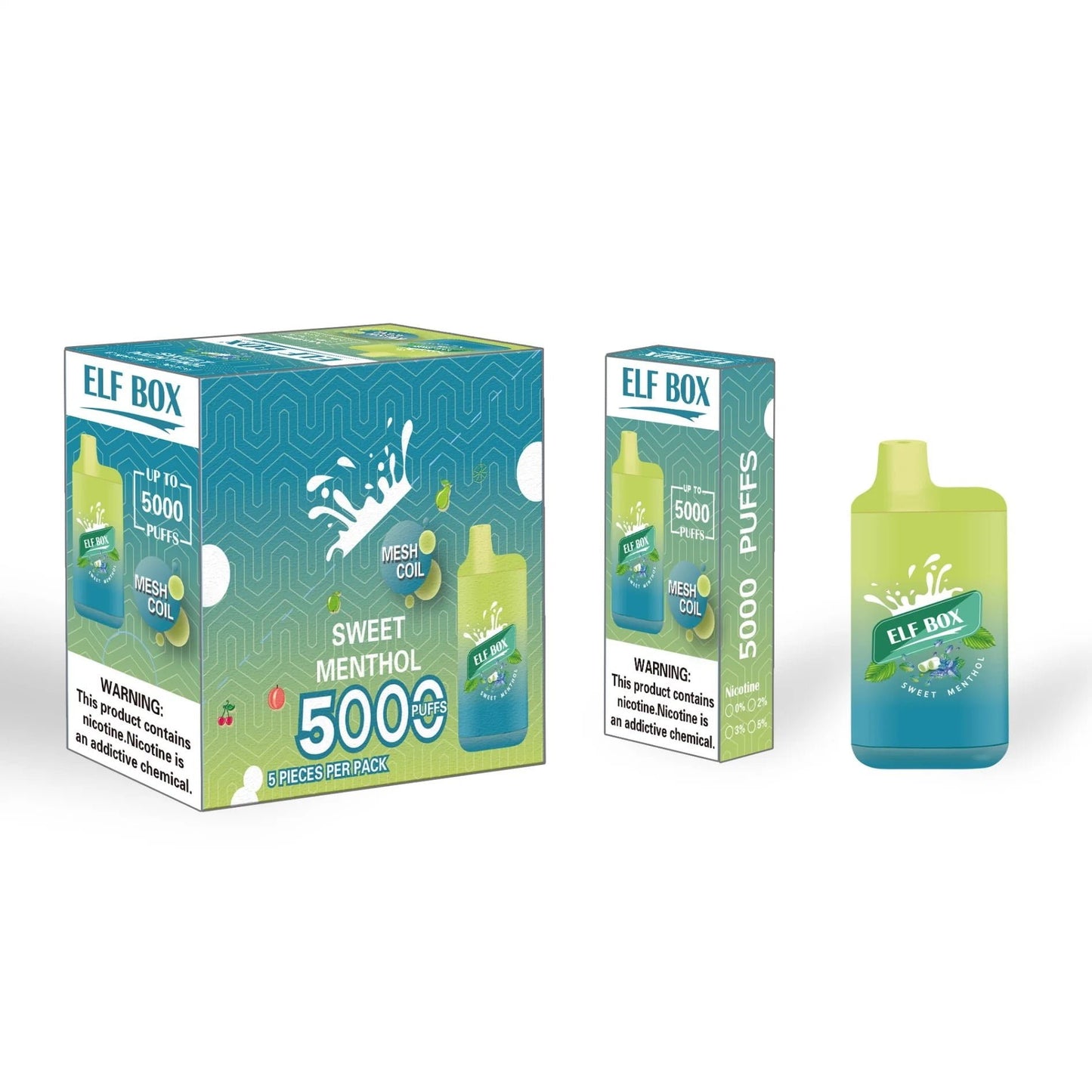 ELF BOX 5000 Disposable Vape 5000 Puffs Authentic E Cigarette Pen