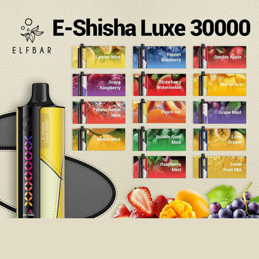 ELFBAR E-Shisha Luxe 30000 Puffs 20MG Disposable Vape Description 2%Nicotine